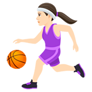 ⛹🏻‍♀️ Emoji Mujer Botando Un Balón: Tono De Piel Claro en JoyPixels 7.0.