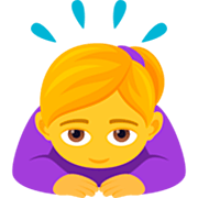 🙇‍♀️ Emoji Mulher Fazendo Reverência na JoyPixels 7.0.