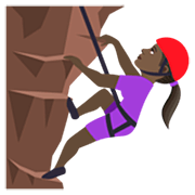 🧗🏿‍♀️ Emoji Mulher Escalando: Pele Escura na JoyPixels 7.0.