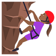 🧗🏾‍♀️ Emoji Mulher Escalando: Pele Morena Escura na JoyPixels 7.0.