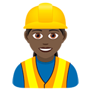 Bauarbeiterin: dunkle Hautfarbe JoyPixels 7.0.