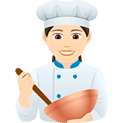 Emoji 👩🏻‍🍳 Cuoca: Carnagione Chiara su JoyPixels 7.0.
