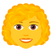 👩‍🦱 Emoji Frau: lockiges Haar JoyPixels 7.0.