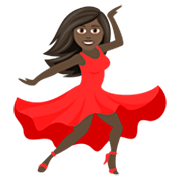 💃🏿 Emoji Mulher Dançando: Pele Escura na JoyPixels 7.0.