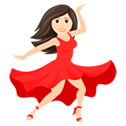 💃🏻 Emoji Mujer Bailando: Tono De Piel Claro en JoyPixels 7.0.