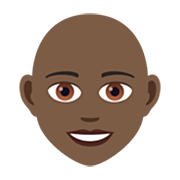 Emoji 👩🏿‍🦲 Donna: Carnagione Scura E Calvo su JoyPixels 7.0.