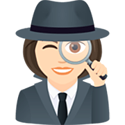 🕵🏻‍♀️ Emoji Detective Mujer: Tono De Piel Claro en JoyPixels 7.0.