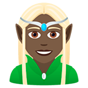 🧝🏿‍♀️ Emoji Elfa: Tono De Piel Oscuro en JoyPixels 7.0.