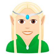🧝🏻‍♀️ Emoji Elfa: Tono De Piel Claro en JoyPixels 7.0.