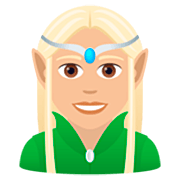 🧝🏼‍♀️ Emoji Elfe: mittelhelle Hautfarbe JoyPixels 7.0.