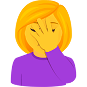 🤦‍♀️ Emoji Mulher Decepcionada na JoyPixels 7.0.