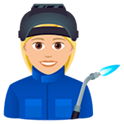 👩🏼‍🏭 Emoji Fabrikarbeiterin: mittelhelle Hautfarbe JoyPixels 7.0.