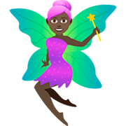 Emoji 🧚🏿‍♀️ Fata Donna: Carnagione Scura su JoyPixels 7.0.