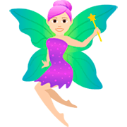 Emoji 🧚🏻‍♀️ Fata Donna: Carnagione Chiara su JoyPixels 7.0.