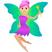 🧚🏼‍♀️ Emoji Mulher Fada: Pele Morena Clara na JoyPixels 7.0.