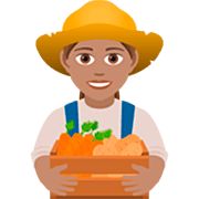 Emoji 👩🏽‍🌾 Contadina: Carnagione Olivastra su JoyPixels 7.0.