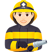 👩🏻‍🚒 Emoji Feuerwehrfrau: helle Hautfarbe JoyPixels 7.0.
