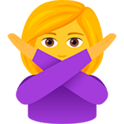 Emoji 🙅‍♀️ Donna Con Gesto Di Rifiuto su JoyPixels 7.0.