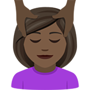 💆🏿‍♀️ Emoji Mujer Recibiendo Masaje: Tono De Piel Oscuro en JoyPixels 7.0.