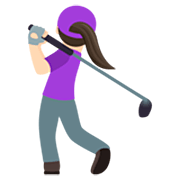 Emoji 🏌🏻‍♀️ Golfista Donna: Carnagione Chiara su JoyPixels 7.0.