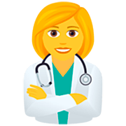 👩‍⚕️ Emoji Profesional Sanitario Mujer en JoyPixels 7.0.
