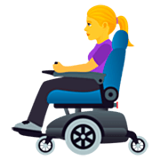 👩‍🦼 Emoji Mulher Em Cadeira De Rodas Motorizada na JoyPixels 7.0.