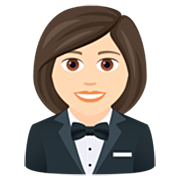 🤵🏻‍♀️ Emoji Mujer Con Esmoquin: Tono De Piel Claro en JoyPixels 7.0.