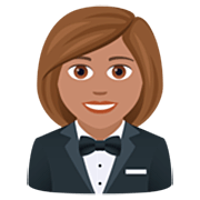 🤵🏽‍♀️ Emoji Mujer Con Esmoquin: Tono De Piel Medio en JoyPixels 7.0.