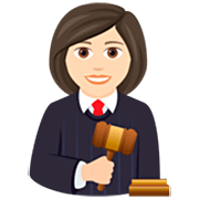 Emoji 👩🏻‍⚖️ Giudice Donna: Carnagione Chiara su JoyPixels 7.0.