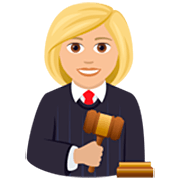 Emoji 👩🏼‍⚖️ Giudice Donna: Carnagione Abbastanza Chiara su JoyPixels 7.0.