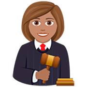 Emoji 👩🏽‍⚖️ Giudice Donna: Carnagione Olivastra su JoyPixels 7.0.