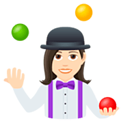 🤹🏻‍♀️ Emoji Jongleurin: helle Hautfarbe JoyPixels 7.0.