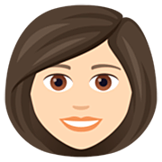 👩🏻 Emoji Frau: helle Hautfarbe JoyPixels 7.0.