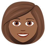 👩🏾 Emoji Frau: mitteldunkle Hautfarbe JoyPixels 7.0.