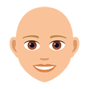 👩🏼‍🦲 Emoji Mulher: Pele Morena Clara E Careca na JoyPixels 7.0.