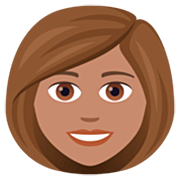 Emoji 👩🏽 Donna: Carnagione Olivastra su JoyPixels 7.0.
