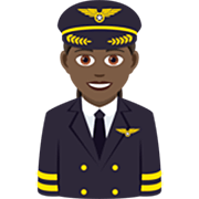 👩🏿‍✈️ Emoji Piloto Mujer: Tono De Piel Oscuro en JoyPixels 7.0.