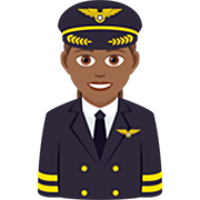 👩🏾‍✈️ Emoji Piloto De Avião Mulher: Pele Morena Escura na JoyPixels 7.0.