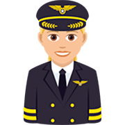 Emoji 👩🏼‍✈️ Pilota Donna: Carnagione Abbastanza Chiara su JoyPixels 7.0.