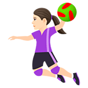 🤾🏻‍♀️ Emoji Jogadora De Handebol: Pele Clara na JoyPixels 7.0.