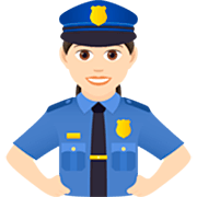 Policial Mulher: Pele Clara JoyPixels 7.0.