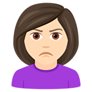 🙎🏻‍♀️ Emoji Mujer Haciendo Pucheros: Tono De Piel Claro en JoyPixels 7.0.