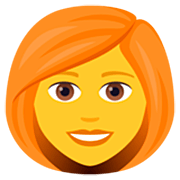 👩‍🦰 Emoji Mulher: Cabelo Vermelho na JoyPixels 7.0.
