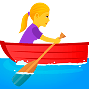 Frau im Ruderboot JoyPixels 7.0.