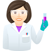 Emoji 👩🏻‍🔬 Scienziata: Carnagione Chiara su JoyPixels 7.0.