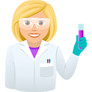 👩🏼‍🔬 Emoji Wissenschaftlerin: mittelhelle Hautfarbe JoyPixels 7.0.