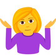 🤷‍♀️ Emoji schulterzuckende Frau JoyPixels 7.0.