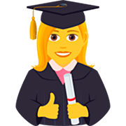 Emoji 👩‍🎓 Studentessa su JoyPixels 7.0.