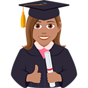 Estudiante Mujer: Tono De Piel Medio JoyPixels 7.0.