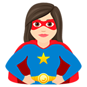 🦸🏻‍♀️ Emoji Super-heroína: Pele Clara na JoyPixels 7.0.